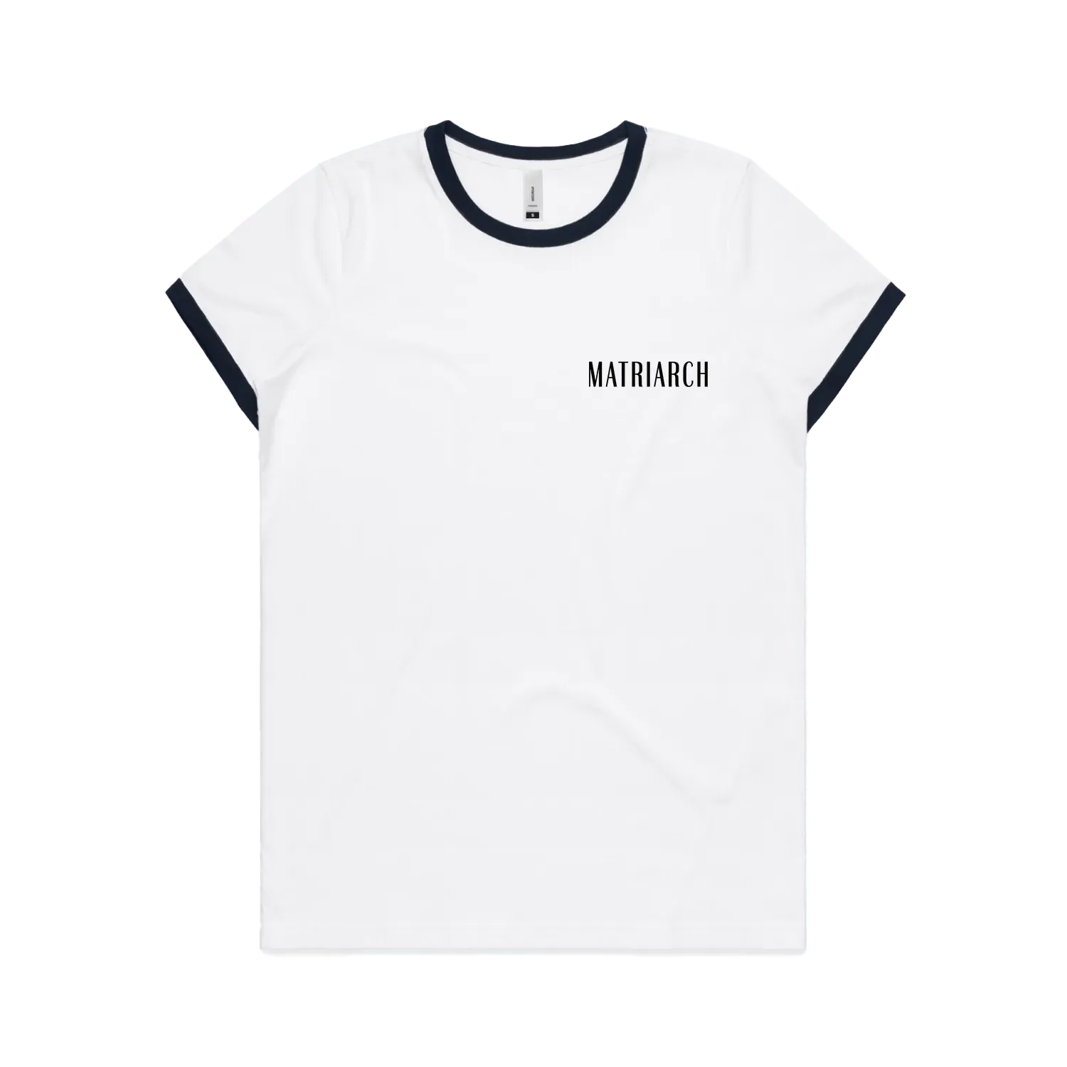White/Navy front flat lay